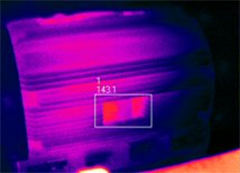 Luego de aproximadamente tres horas en este caso en particular, se pudo observar una disminución dramática de la temperatura superficial, donde se ha enfriado aproximadamente a 143°F (67°C).
