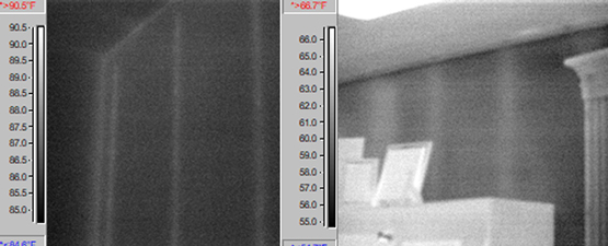 Figure 2 - We have a wall that is insulated and a wall that isn’t.