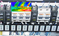 Figure 1:  High resistance connection on a breaker in a control cabinet