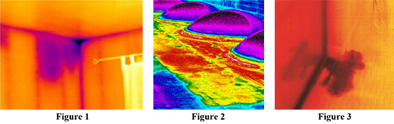 Moisture may be detected by: increased conductivity in steady state heat transfer (figure 1); increased thermal capacitance when undergoing transient heat transfer (figure 2); and through release or absorption of latent heat once undergoing a phase change. In this case (figure 3) evaporative cooling when relative humidity is low.
