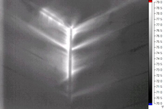 Photo of solar loading in a warm weather inspection.