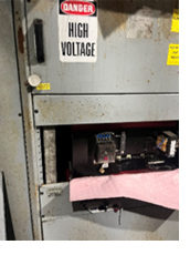 Danger, high voltage sign.