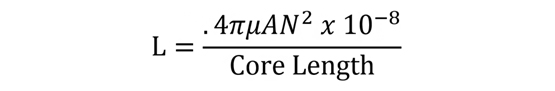 Inductance formula.