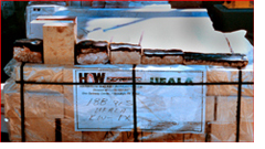 Example of refractory showing different thicknesses.