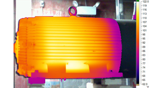 A photo showing part of the image in infrared and the rest as a visual image.